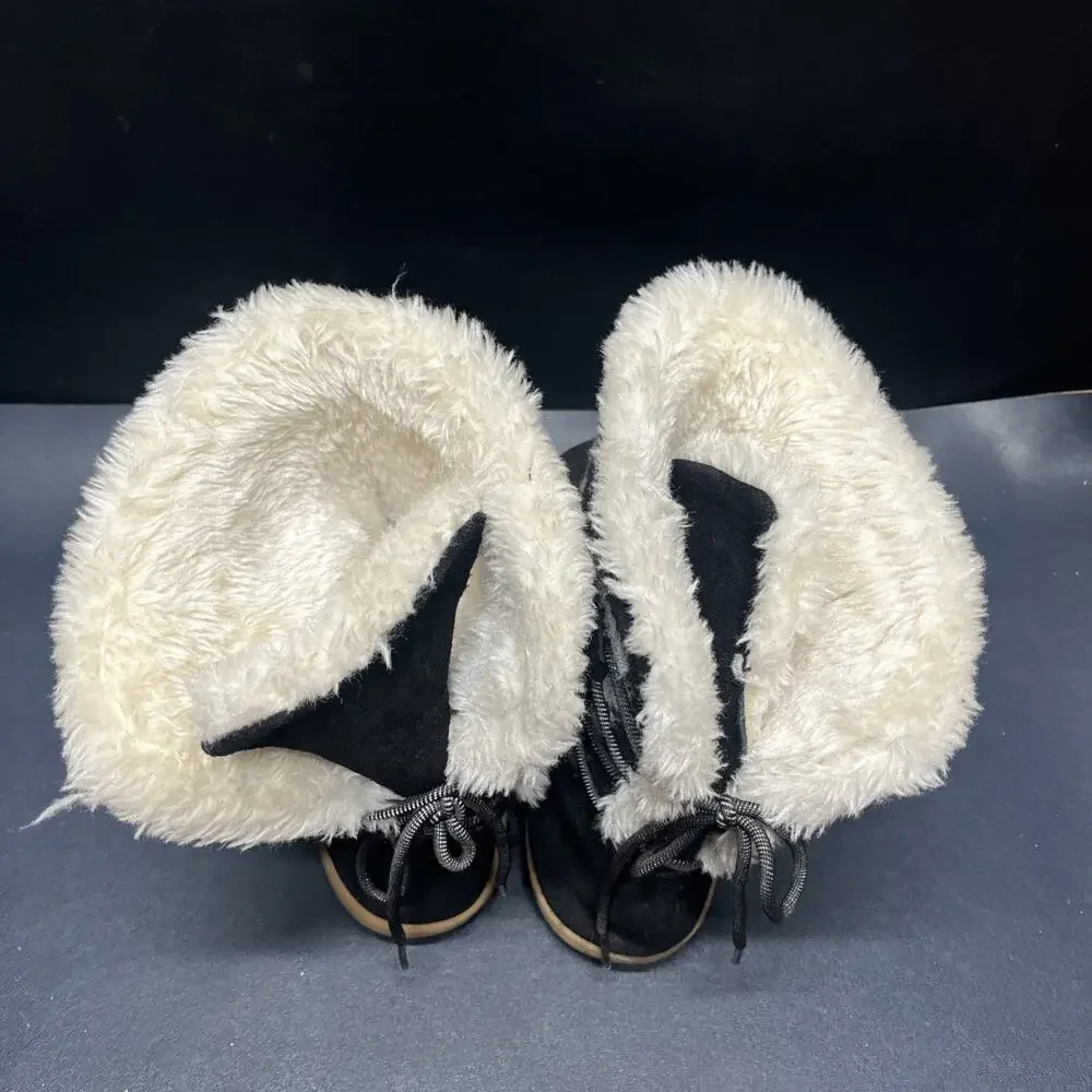 Pendleton Hacienda Bootie Slip On Sherpa Lined Tie Back Boots Women’s Size 10.